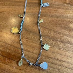 Silpada long necklace. Silver, brass.